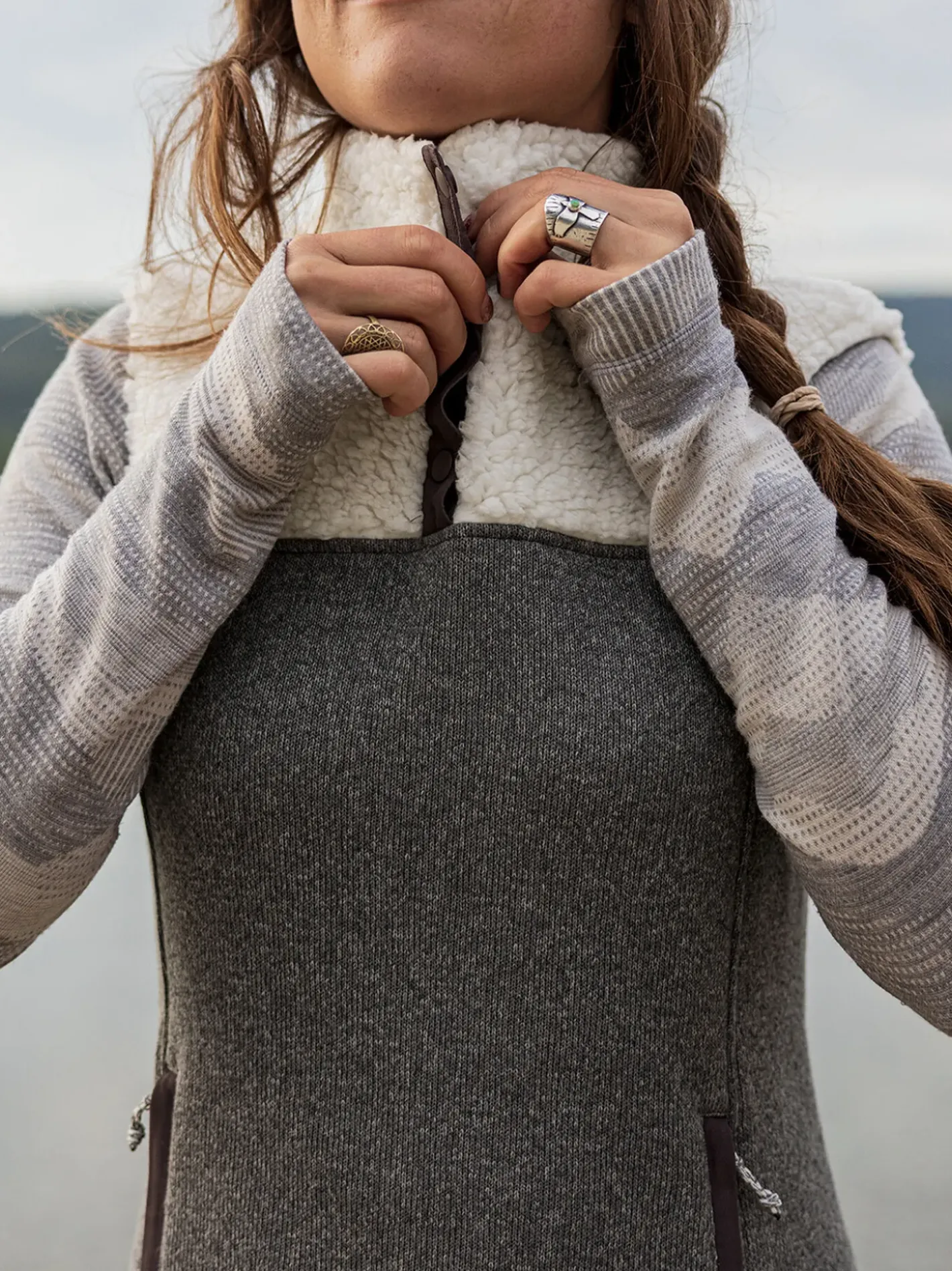 Title Nine Callitrix Fleece Vest Dress>Women Dresses