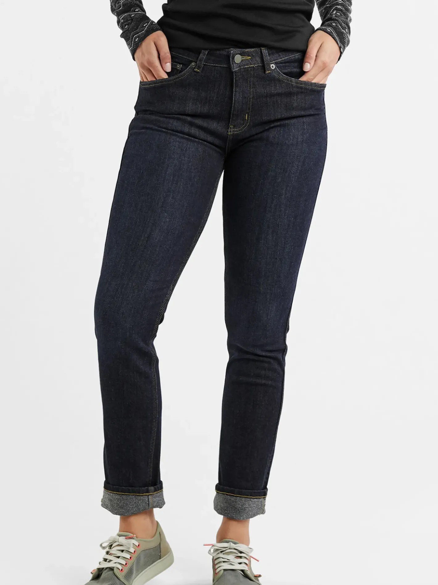 Title Nine Defroster Fleece Woven Jeans>Women Bottoms Finder