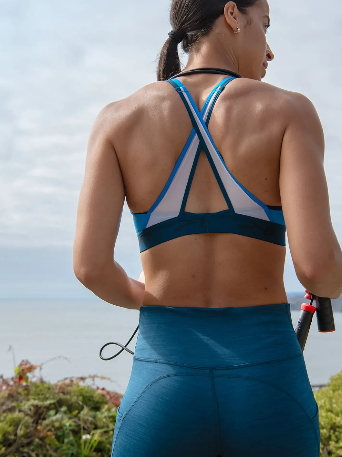 Title Nine Goldilocked Cross Back Sports Bra>Women Sports Bras