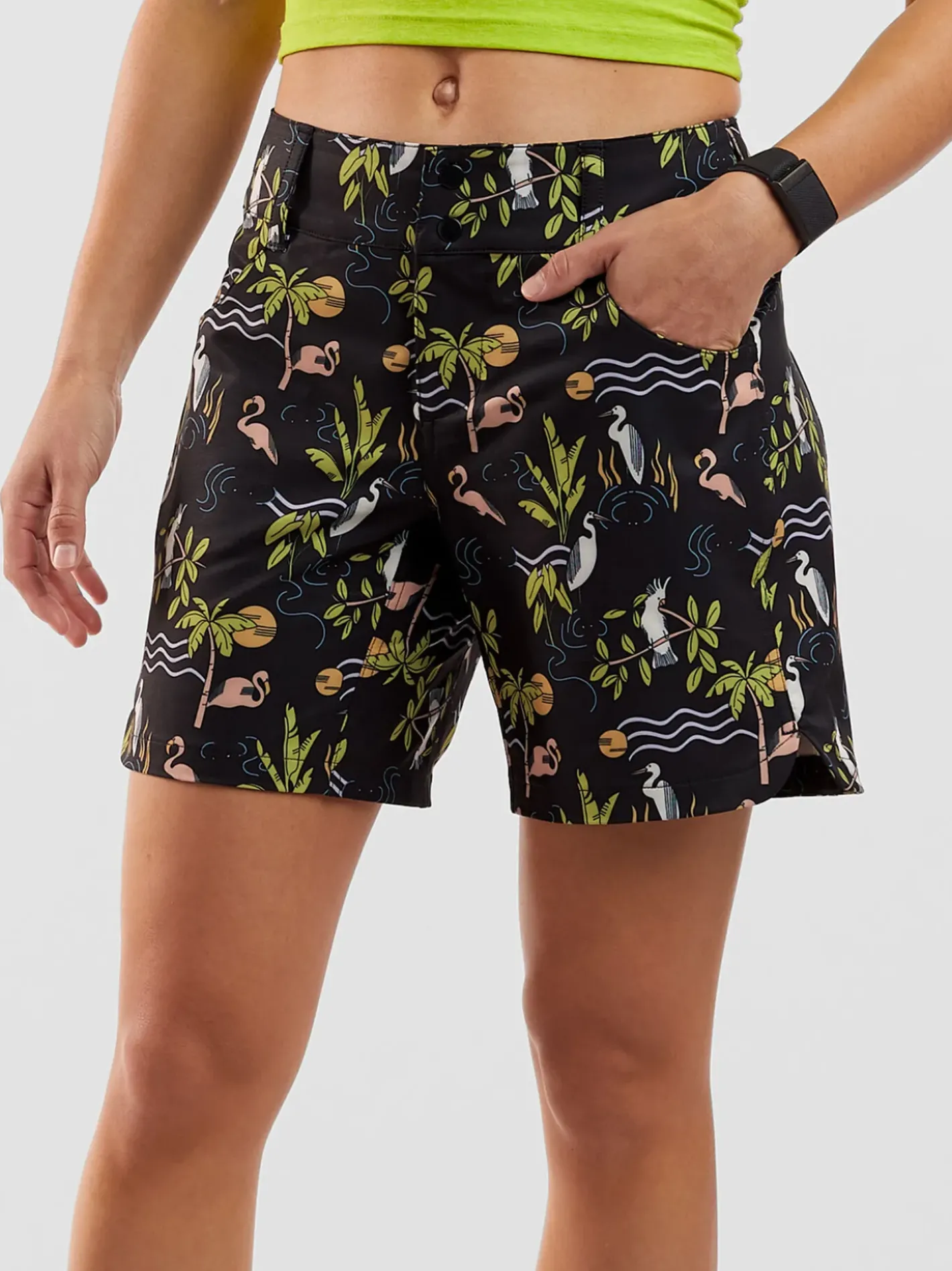 Title Nine Gone Wild Rye Mountain Bike Shorts 7">Women Bottoms Finder