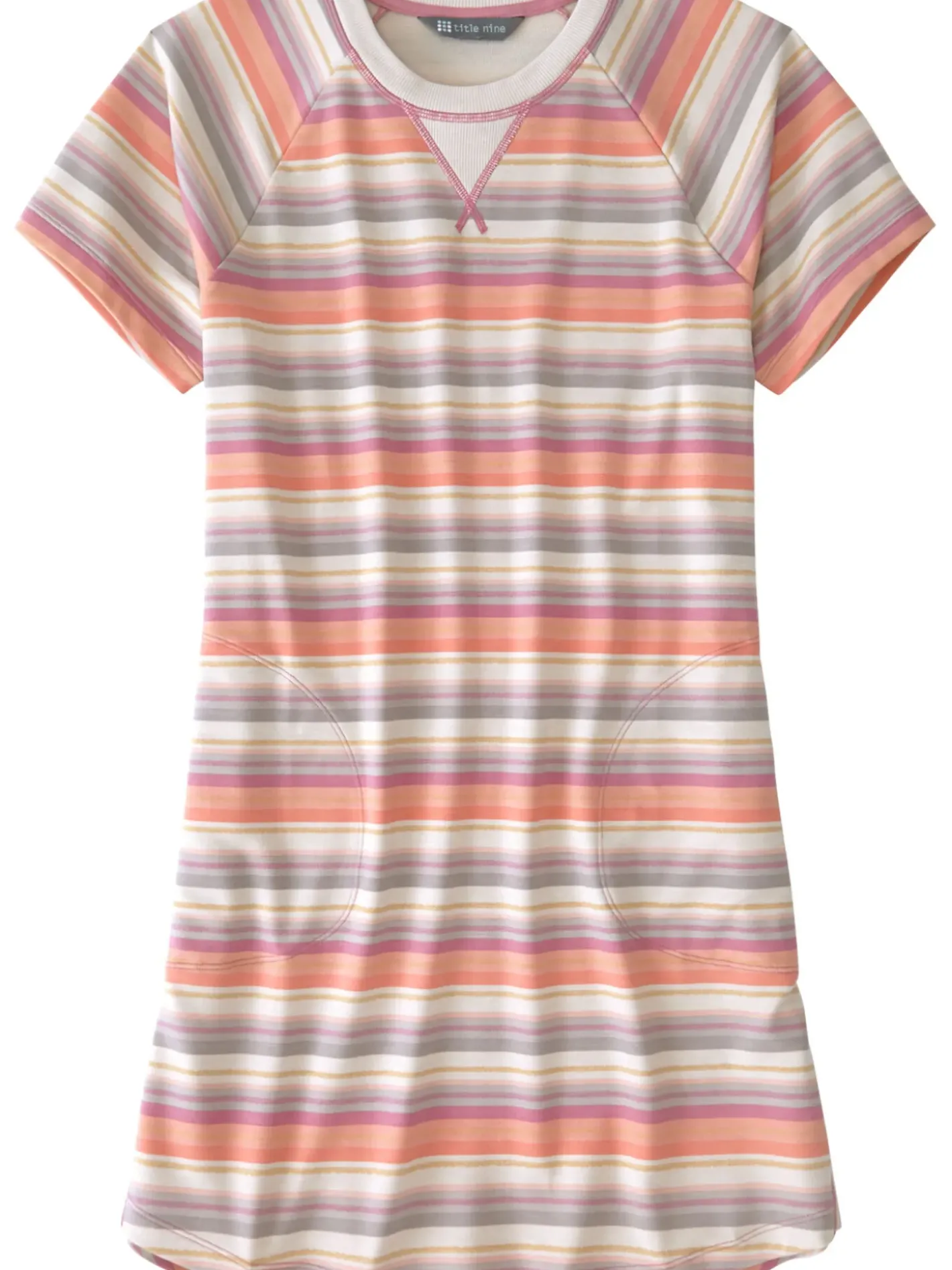 Title Nine Hideaway Sweatshirt Dress - Horizon Stripe>Women Dresses