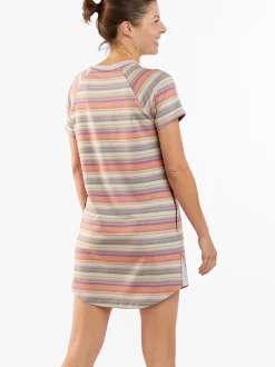 Title Nine Hideaway Sweatshirt Dress - Horizon Stripe><noscript><img width=
