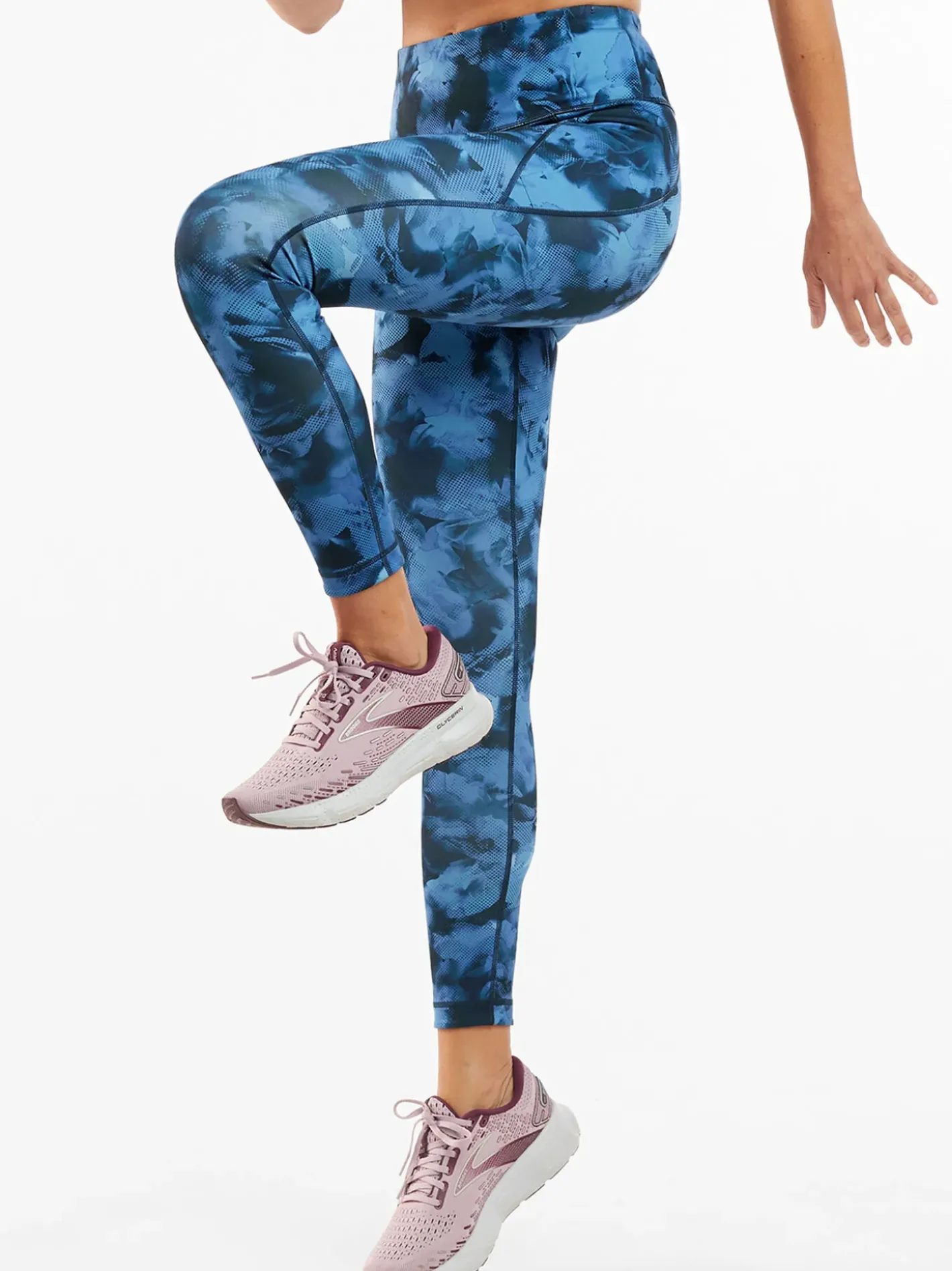 Title Nine Mad Dash Reversible 7/8 Running Tights - Aurora>Women Bottoms Finder