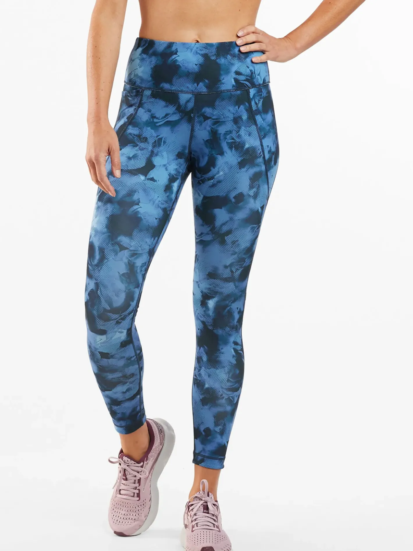Title Nine Mad Dash Reversible 7/8 Running Tights - Aurora>Women Bottoms Finder