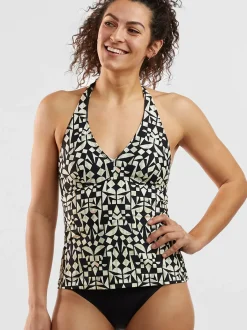 Title Nine Makai Halter Tankini Top - Turkish Delight>Women Tankini Tops