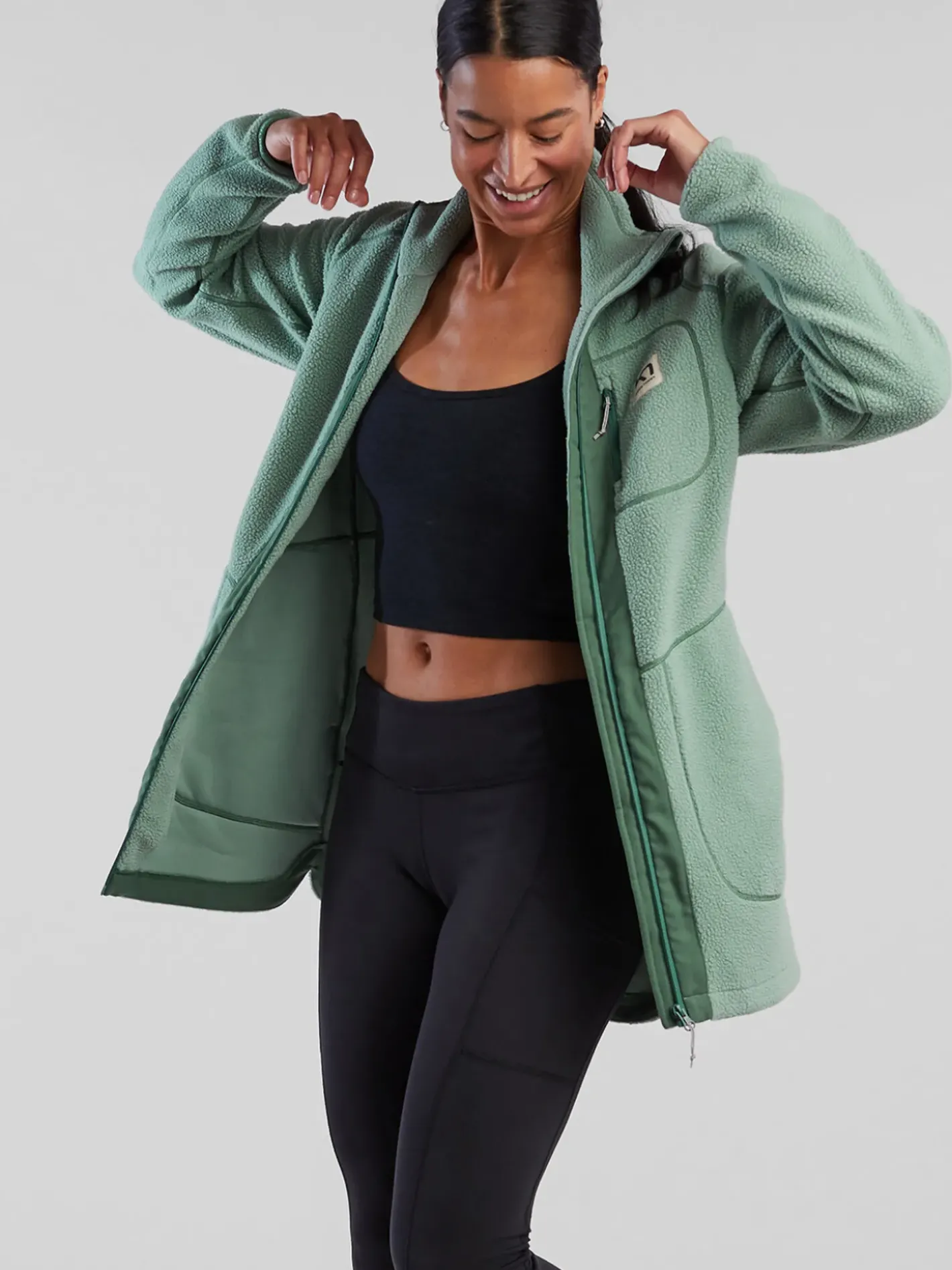 Title Nine Mirage Long Fleece Jacket>Women Hoodies & Sweatshirts