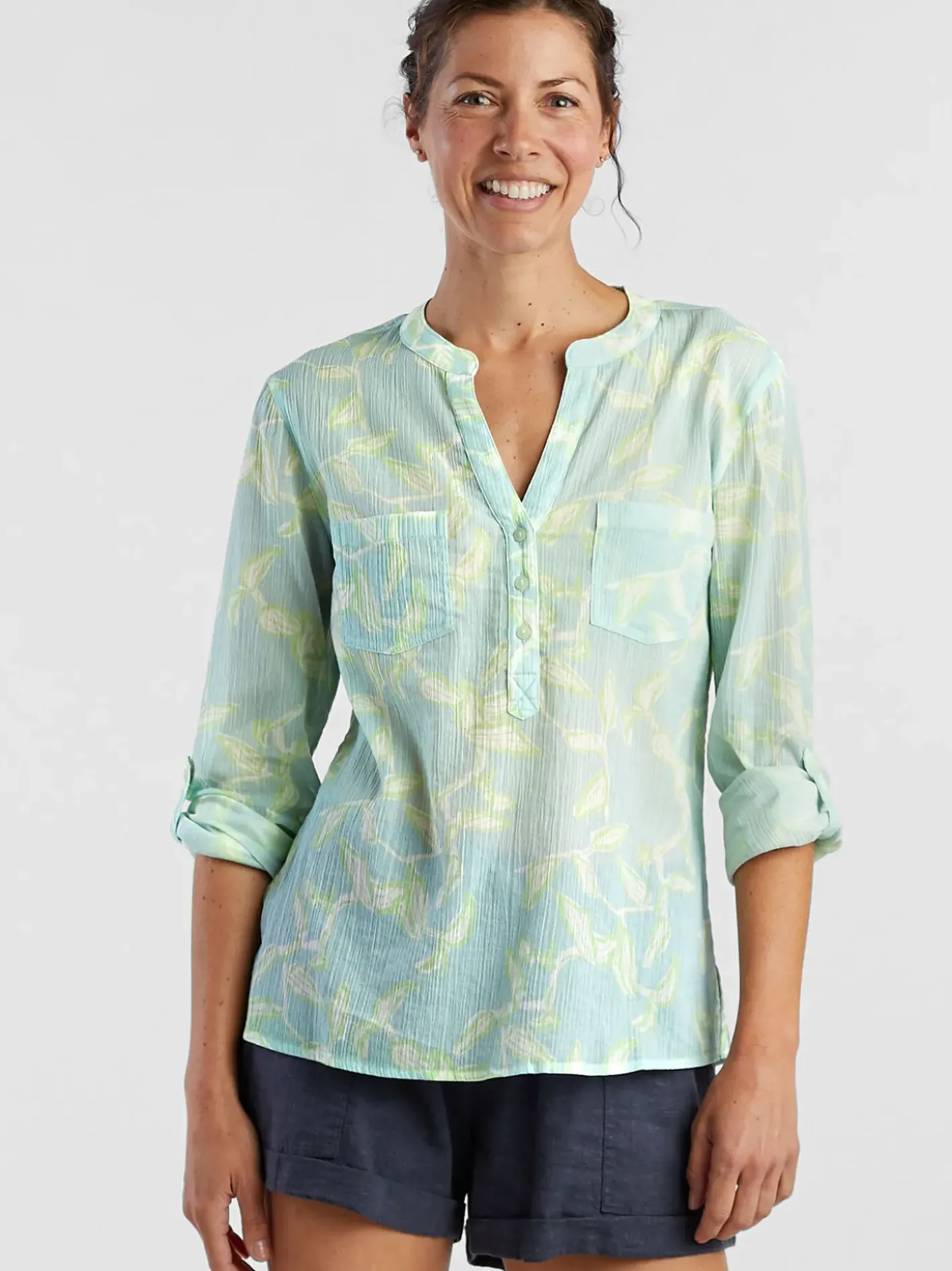 Title Nine Moorea Gauze Long Sleeve Top>Women Swim Cover Ups