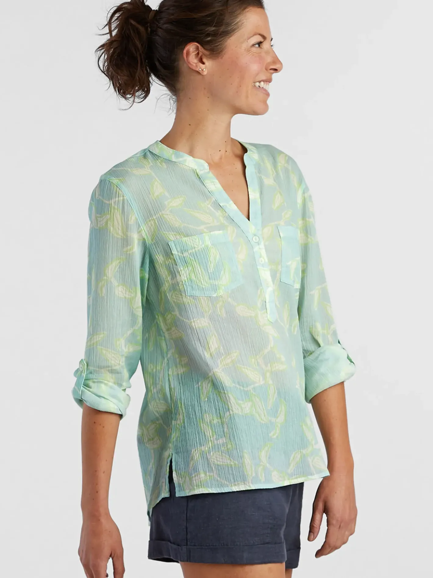 Title Nine Moorea Gauze Long Sleeve Top>Women Swim Cover Ups