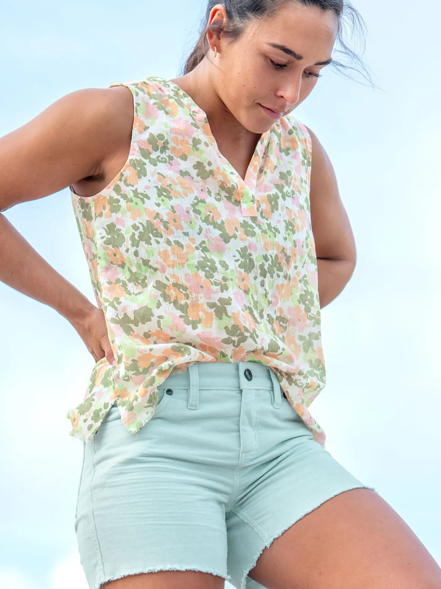 Title Nine Moorea Gauze Sleeveless Top>Women Swim Cover Ups