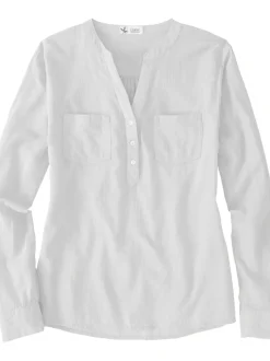 Title Nine Moorea Gauze Textured Shirt>Women Long Sleeve Tops