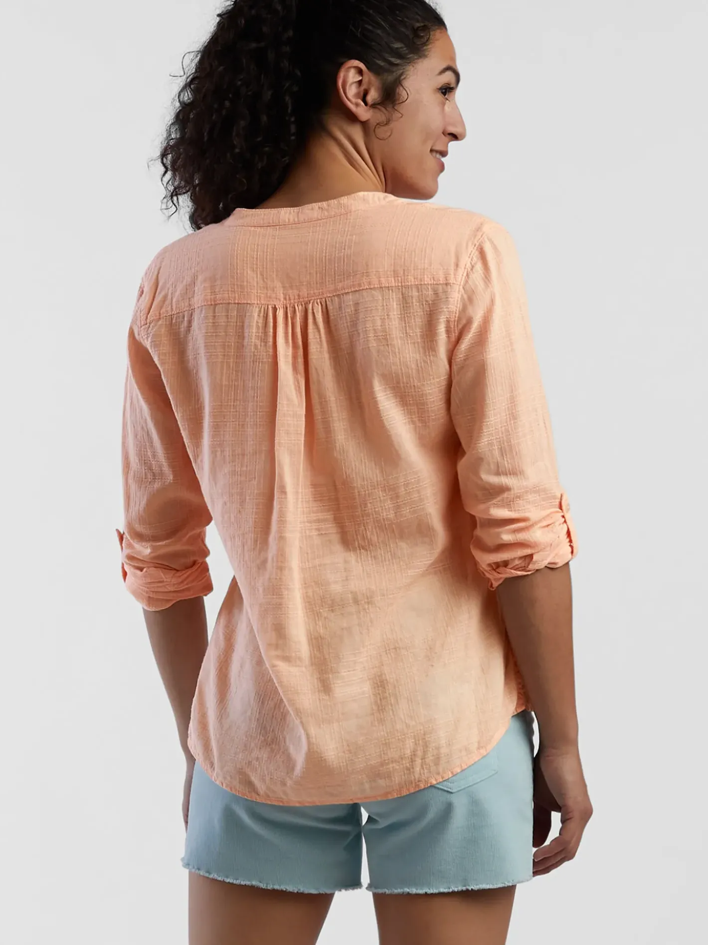 Title Nine Moorea Gauze Textured Shirt>Women Long Sleeve Tops