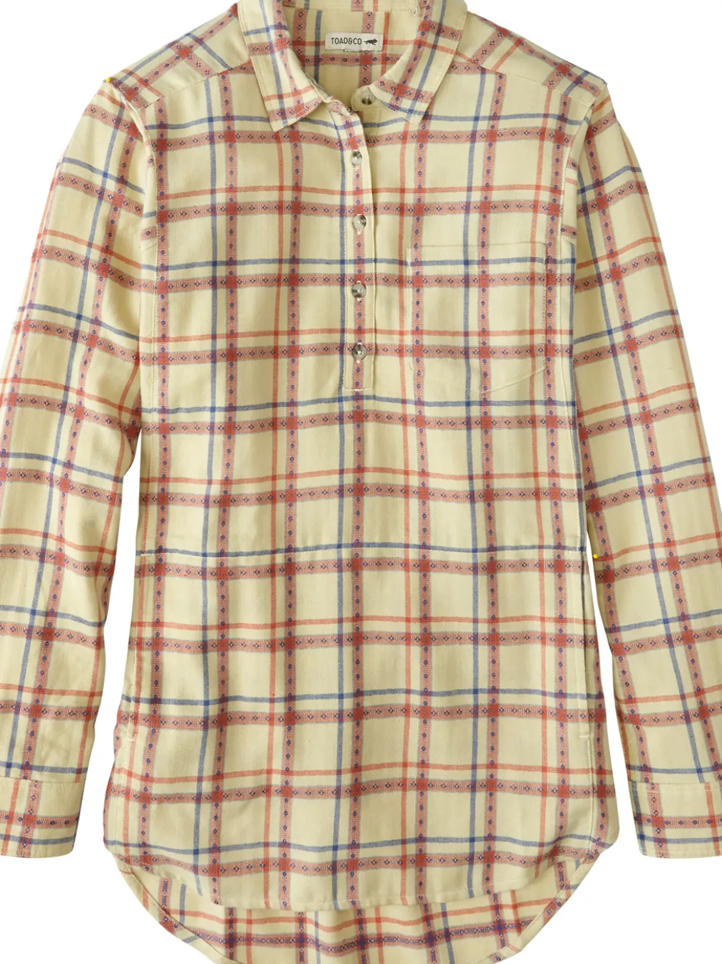 Title Nine Plaiditude Droptail Shirt>Women Long Sleeve Tops