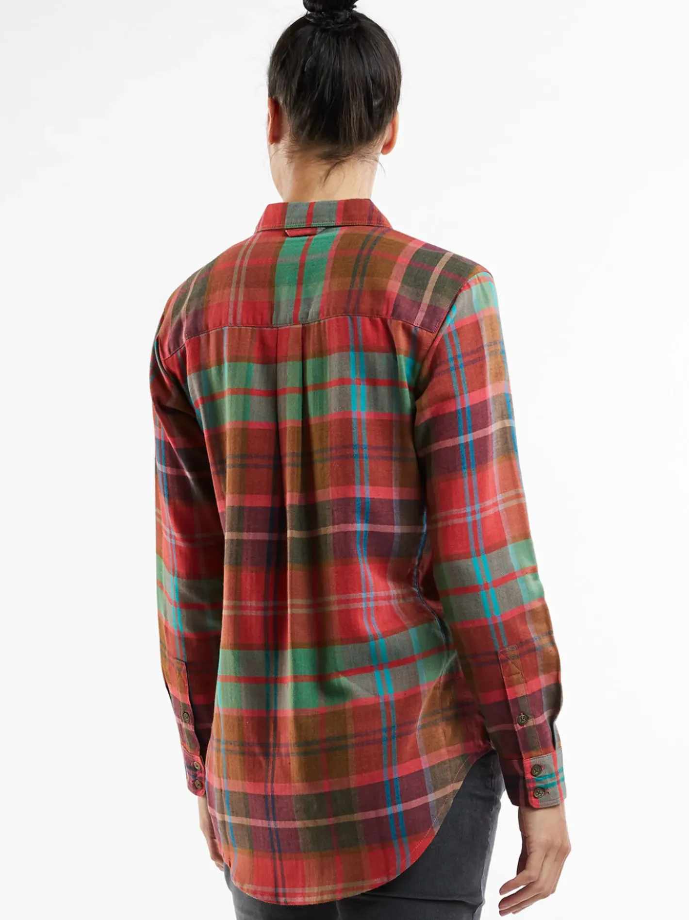 Title Nine Plaiditude Droptail Shirt>Women Long Sleeve Tops