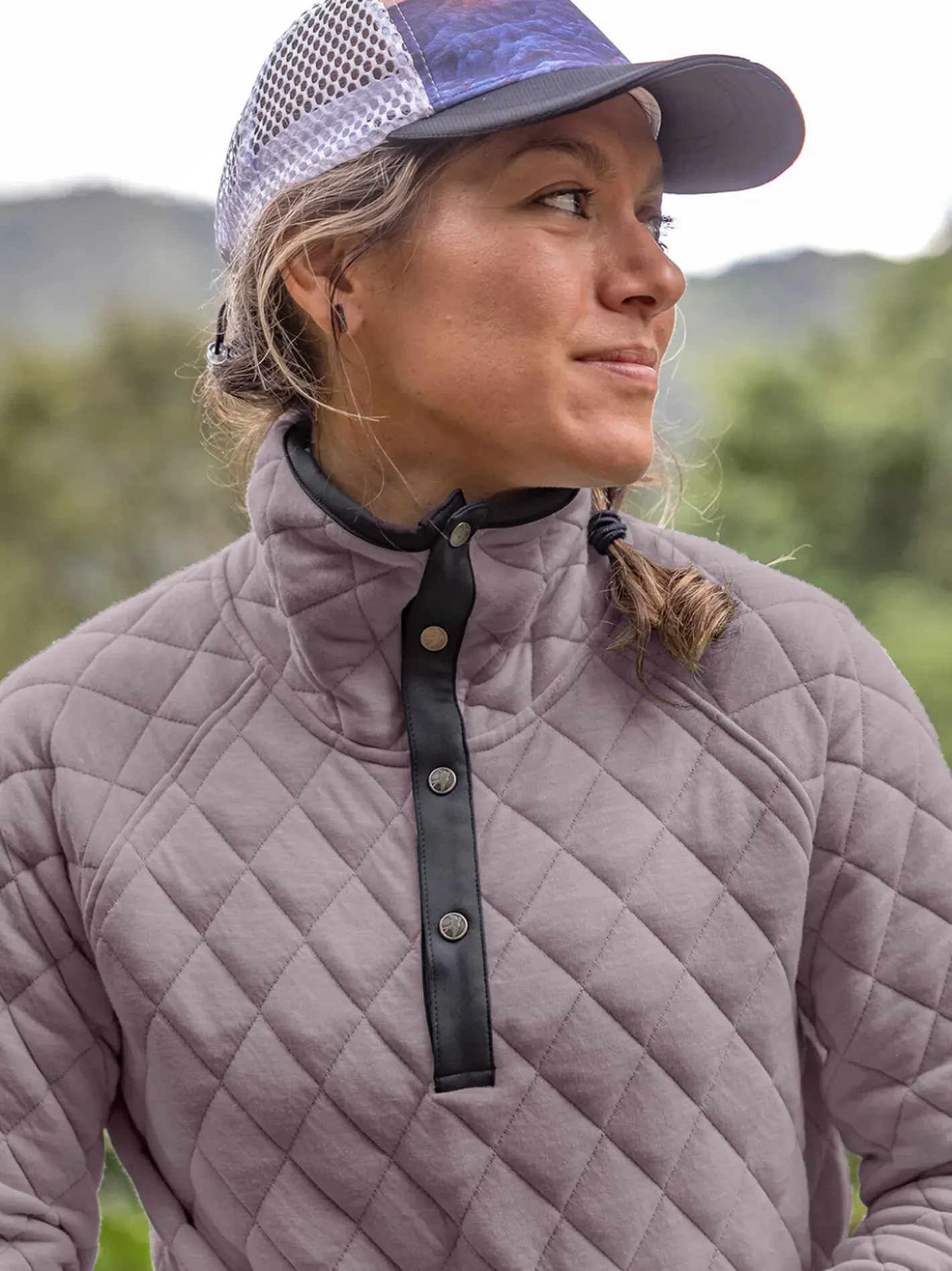 Title Nine Power Up Quilted Snap Pullover>Women Hoodies & Sweatshirts
