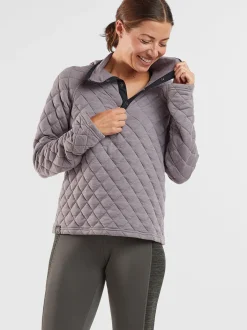 Title Nine Power Up Quilted Snap Pullover><noscript><img width=