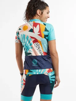 Title Nine Ride Relentless Short Sleeve Cycling Jersey - Oasis><noscript><img width=