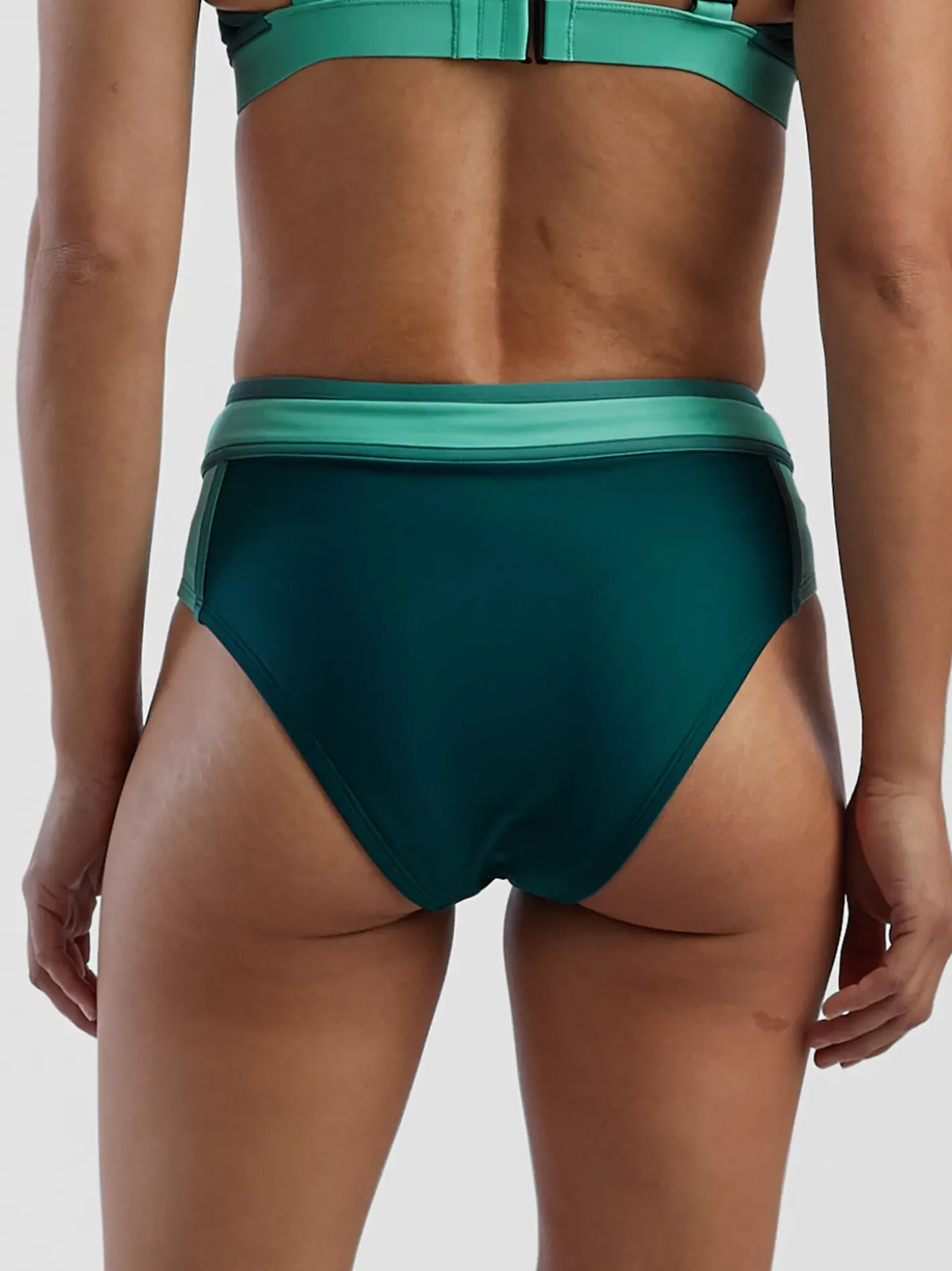 Title Nine Rockaway High Waisted Bikini Bottom - Colorblock>Women Bikini Bottoms