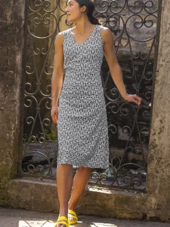 Title Nine Round Trip Midi Dress - Turkish Delight>Women Upf Clothing