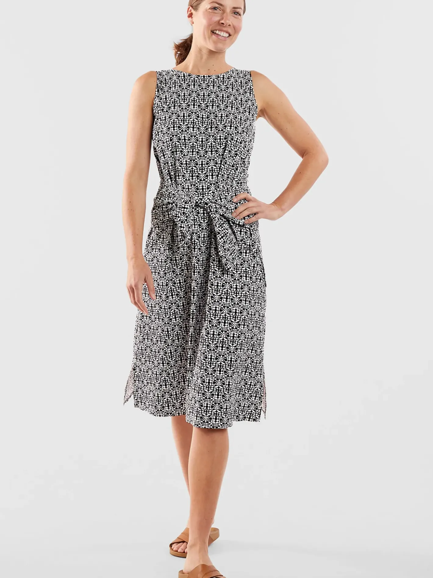 Title Nine Round Trip Midi Dress - Turkish Delight>Women Upf Clothing
