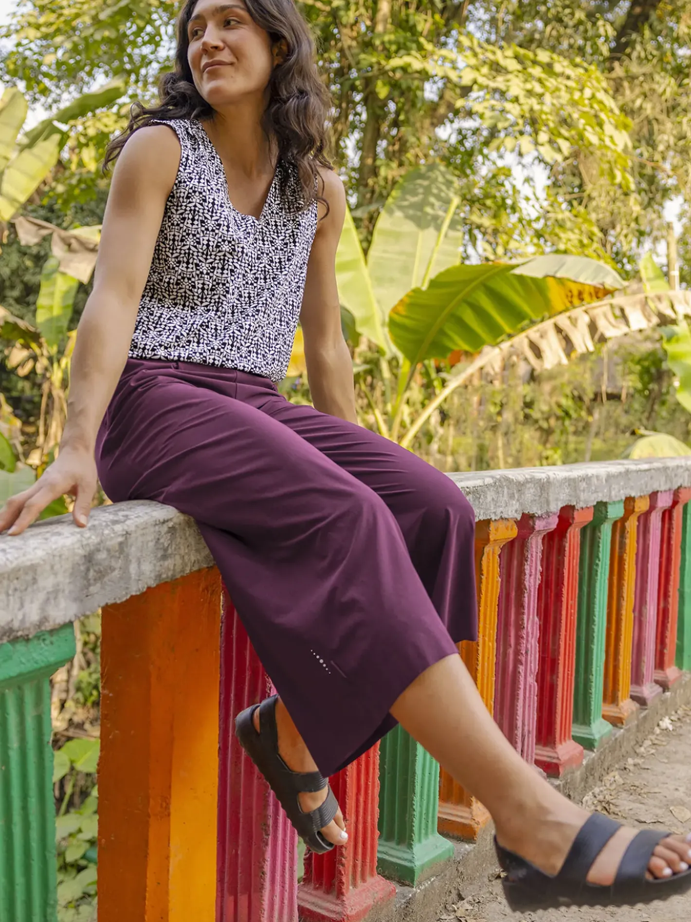Title Nine Round Trip Pocket Tank Top - Turkish Delight>Women Upf Clothing