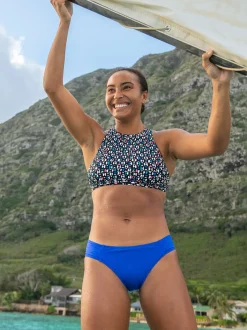 Title Nine Selkie High Neck Bikini Top - Wild Waves>Women Bikini Tops