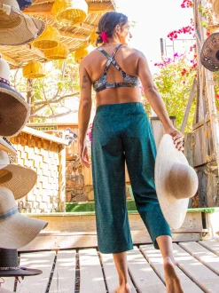 Title Nine Slaycation 2.0 Cropped Pants - Aruba Petite>Women Swim Cover Ups
