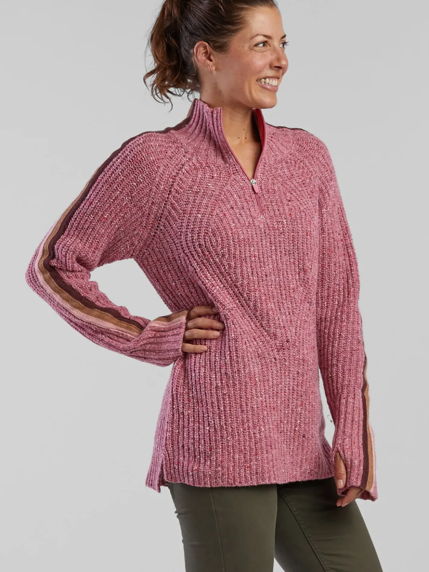 Title Nine Snowcat 1/4 Zip Sweater>Women Long Sleeve Tops