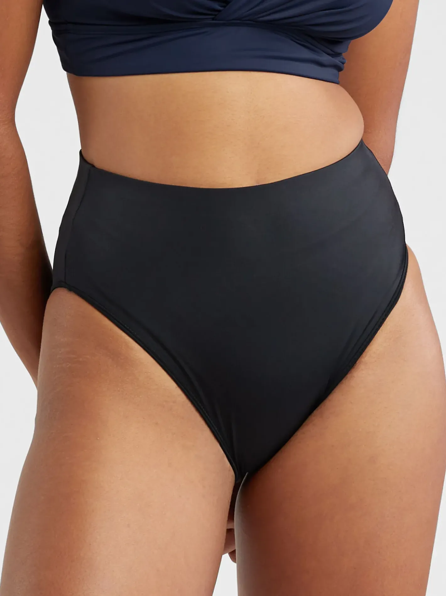 Title Nine Streamline High Waisted Bikini Bottom - Solid>Women Bikini Bottoms