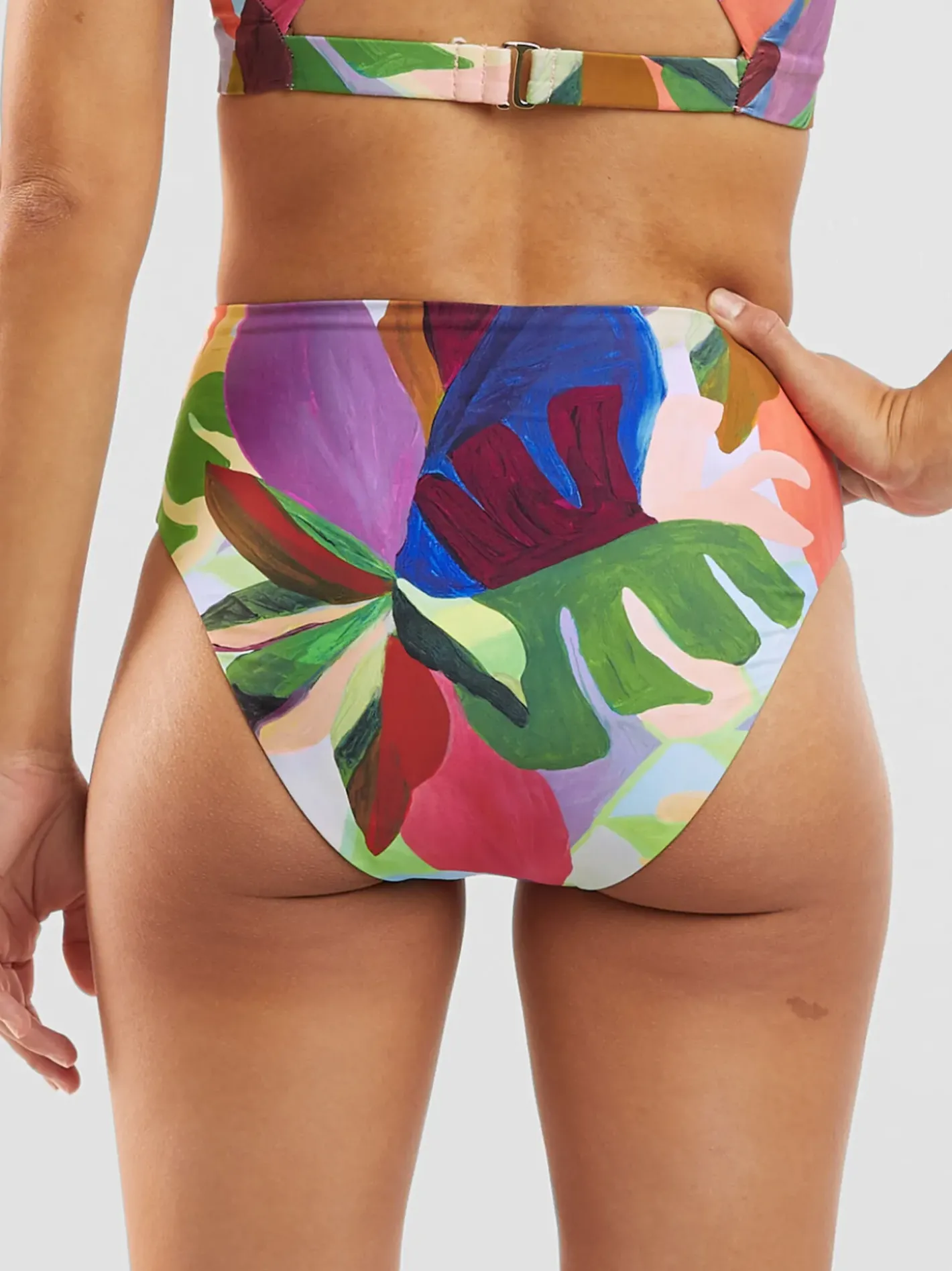Title Nine Streamline High Waisted Bikini Bottom - Bora Bora>Women Bikini Bottoms