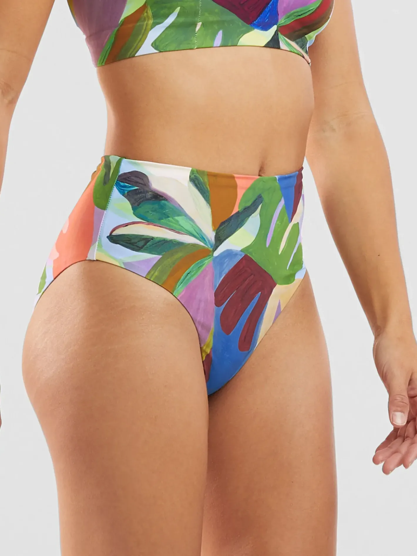 Title Nine Streamline High Waisted Bikini Bottom - Bora Bora>Women Bikini Bottoms