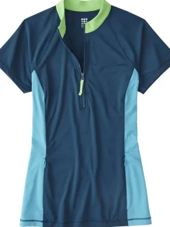 Title Nine Sunbuster 1/2 Zip Short Sleeve Sun Shirt - Solid><noscript><img width=