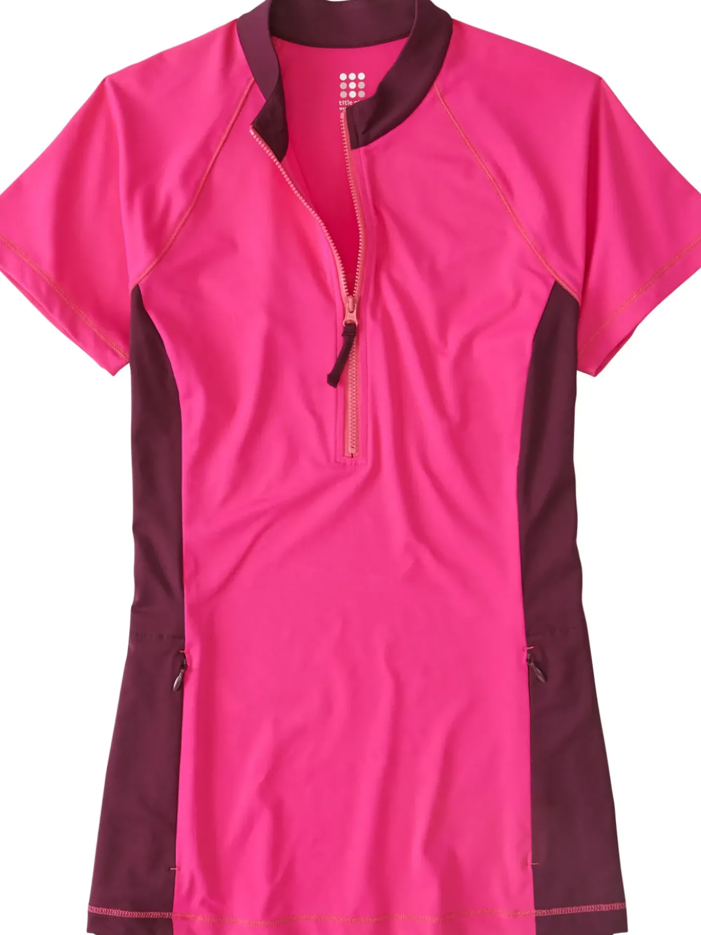 Title Nine Sunbuster 1/2 Zip Short Sleeve Sun Shirt - Solid>Women Swim Cover Ups