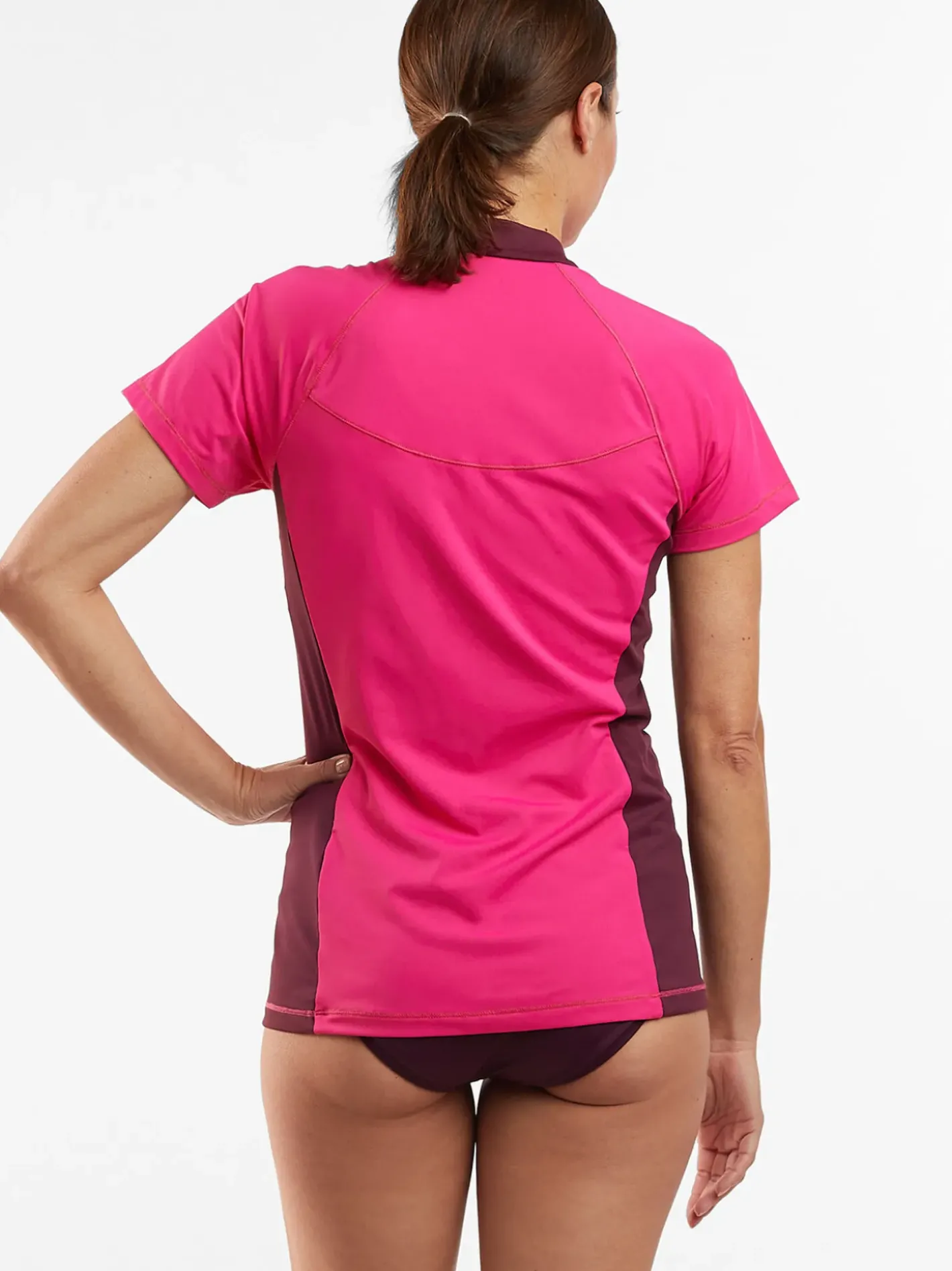 Title Nine Sunbuster 1/2 Zip Short Sleeve Sun Shirt - Solid>Women Swim Cover Ups