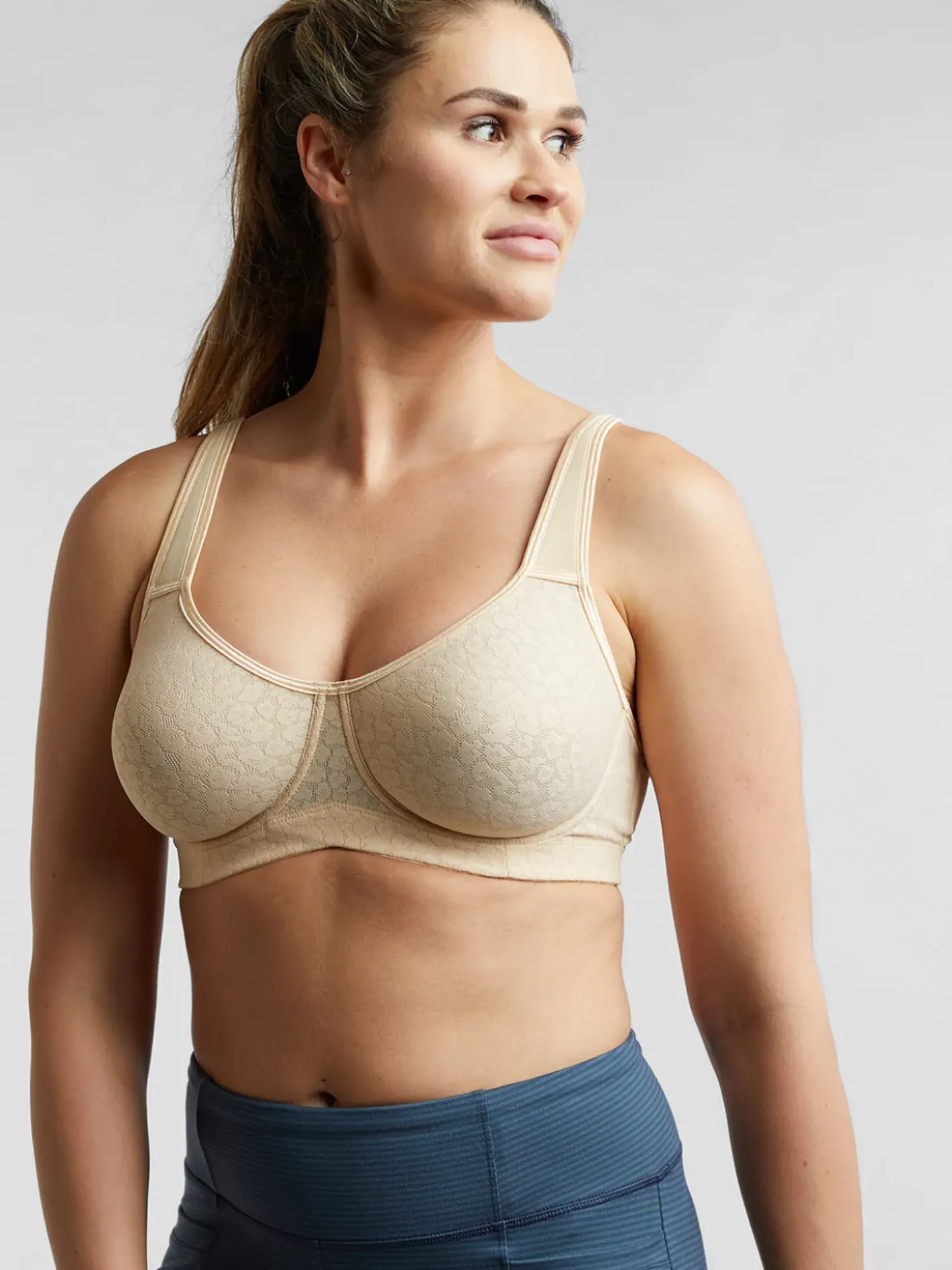 Title Nine Super Lace Underwire Bra - Cloud>Women Sports Bras