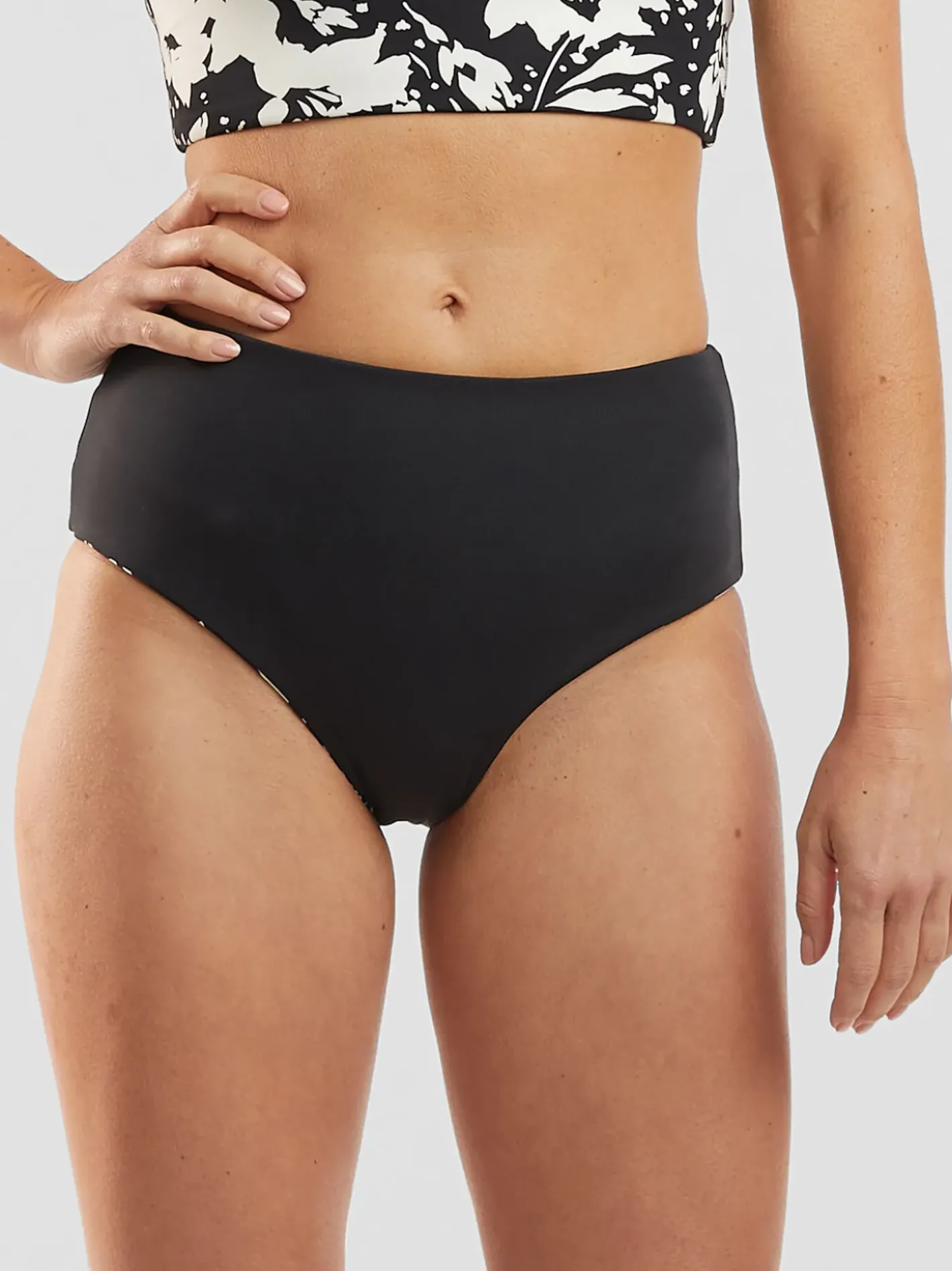 Title Nine Two-Fer Reversible Bikini Bottom - Leilani Print>Women Bikini Bottoms