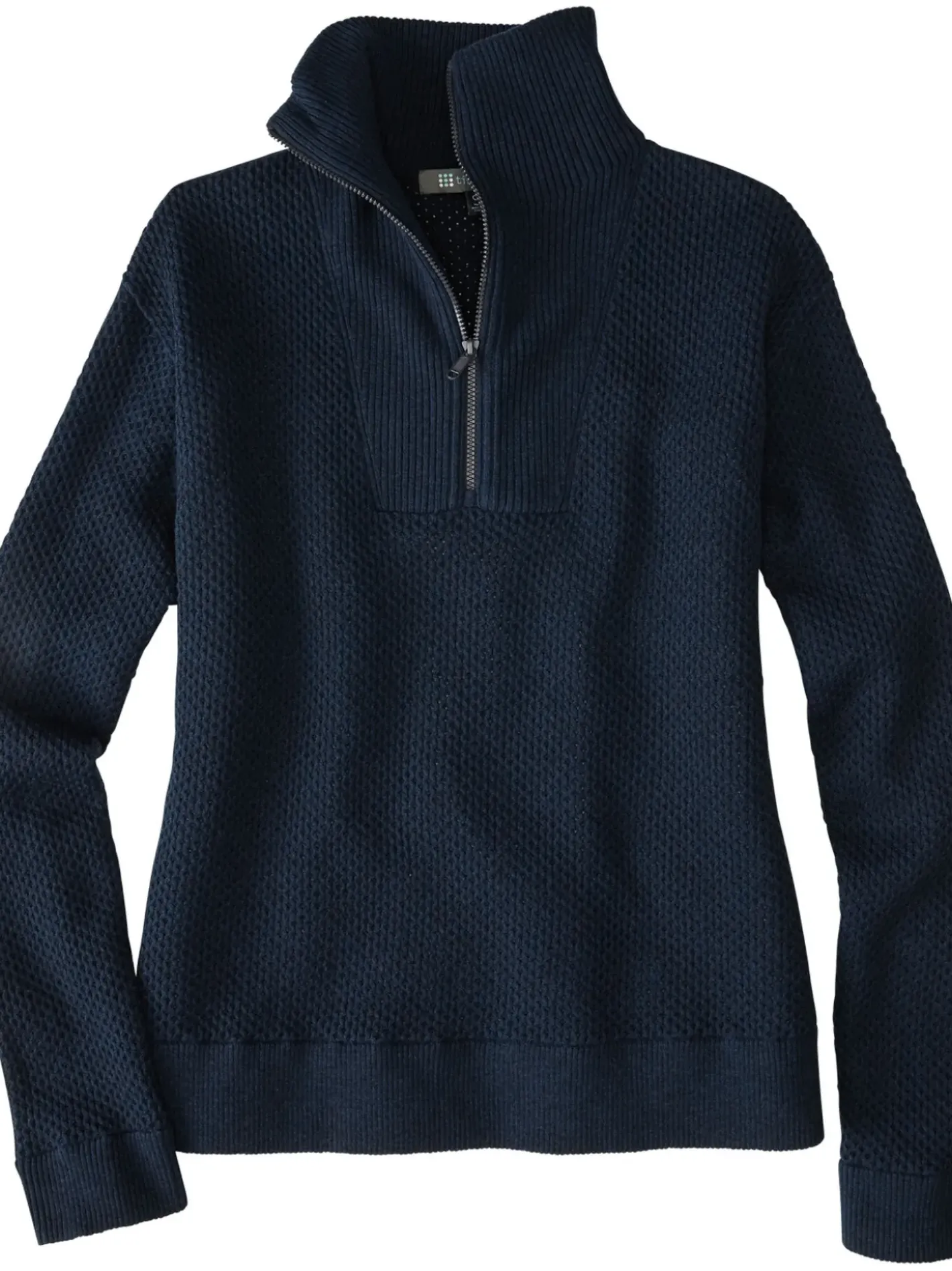 Title Nine Woolicious Waffle 1/4 Zip Sweater - Solid>Women Long Sleeve Tops