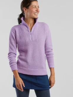 Title Nine Woolicious Waffle 1/4 Zip Sweater - Solid><noscript><img width=