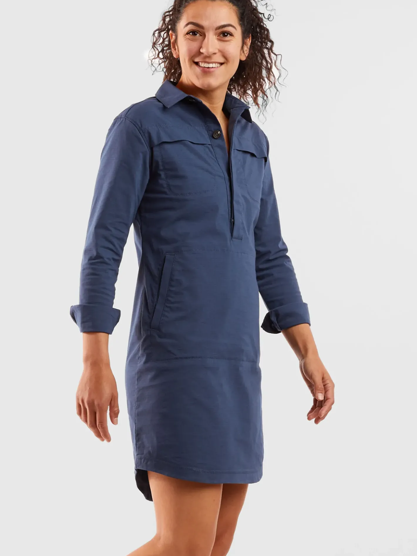 Title Nine Wren Utility Shirt Dress - Solid>Women Dresses